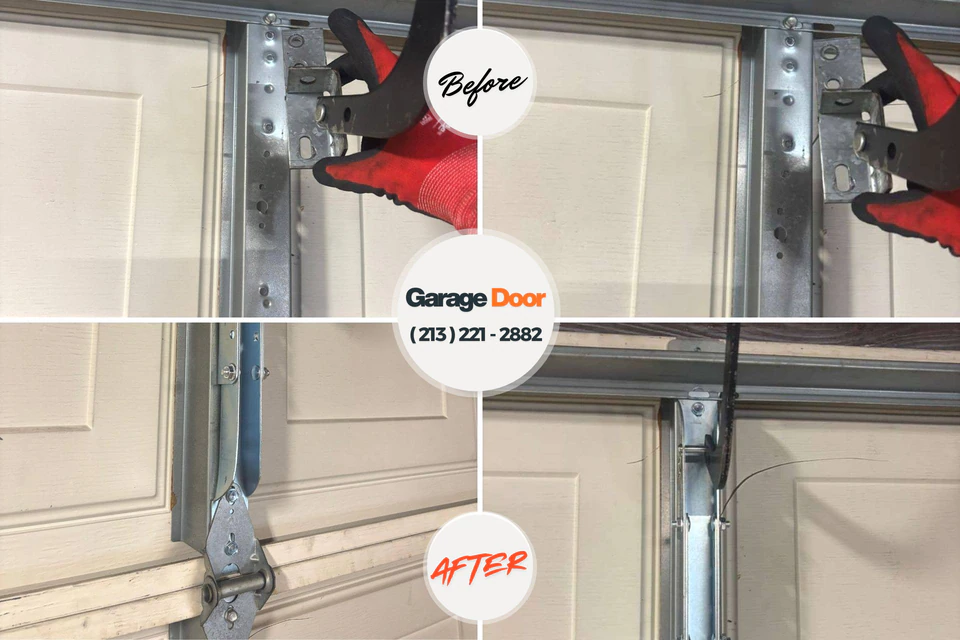 Before and after: garage door repair Stonebridge, NJ